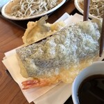 そば処まるた - 【2025.11.24(月)】天ざるそばの茄子天ぷら