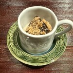 銀座 炎 田むら - 松茸の揚げ物と茸の摺り流し