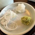 そば処まるた - 【2025.11.24(月)】天ざるそばの薬味