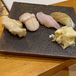 鮨 ひでぞう - つぶ貝・帆立・金目鯛・平目