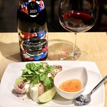 シャインマスカットとクリームチーズとチキンの生春巻