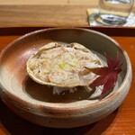 木鶏 - 身、内子、外子を別々に味付け、下に帆立