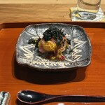 木鶏 - 北海道のあんきも、ポン酢のジュレ、有明の焼き海苔