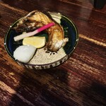 囲坊主 - 鰤の腹の塩焼き