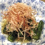 炭火と煮込み ひとたらし - 不揃いきゅうりのにんにく叩き漬け