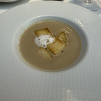 レストラン アラジン - 牛蒡のポタージュ・穴子のポワレ・カプチーノ仕立て