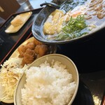 人力うどん - 料理写真:スタミナから揚げうどんセットです。