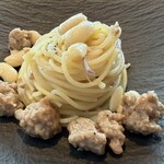 アンティカ オステリア デル ポンテ - サルシッチャと白インゲンのスパゲッティーニ