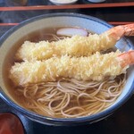 吉田屋 - 特大えび天そば上（2尾）