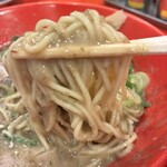 特製ラーメン 大中 - 麺に絡むドロドロスープで重くてなかなか持ち上がらない。