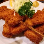 千萬 - ベーコンとネギの串揚げ