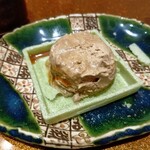 西麻布けんしろう - ほうじ茶アイス (薩摩芋のペースト、黒蜜)