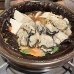 味の民芸 葛飾奥戸店 - 牡蠣の土手鍋うどん