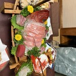 はまべ荘 - 舟盛りのキンメダイ