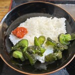 ラーメン見田家 - ライス（無料）、かっぱ&豆板醤トッピング