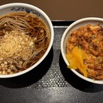 SOBA DINING 凜や - ミニかき揚げ天丼セット（そば・温） 790円