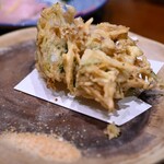 粋鱗 - 白えびと新生姜のかきあげ