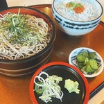 かっすい亭 - そばといくらとしらす丼　1000円