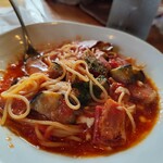 kawajiキッチン - ナスとベーコンの風合い