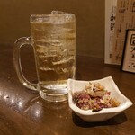 飲んべぇ食堂 らくだ屋 - 角ハイボールとお通し