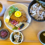 Kitchen coco - 鰺フライ定食　1,100円（珈琲付き）