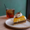 nacafe - かぼちゃのブリュレタルト（960円） アイスティー（700円）