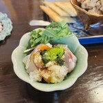 樹 - お通し　鯛の薬味和え