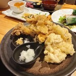 ワサビ - 真白子と舞茸の天ぷら