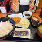 ごはん処 かつ庵 - 料理写真:ロースかつ朝食～☆