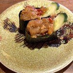 氷見 きときと寿し - 【本日の寿司⑧】えんがわの三升漬け