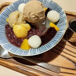 京はやしや そごう大宮店 - ✨ほうじ茶栗あんみつ　大好きな栗