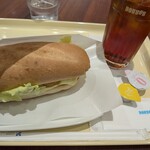 ドトールコーヒーショップ 名駅広小路店 - ミラノサンドとアイスレモンティー