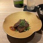 京都肉割烹 みや田 - 赤身の辛味噌焼き