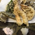流山 すず季 - 天ぷらの盛り合わせ
