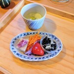 秋風舎 - 食事メニューの前菜とスープ