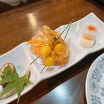 しみず - お通しが秋らしかった
                                他のお客さんのお通しとの差が(笑)