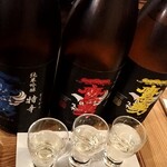 酒房 比良 - 飲み比べ