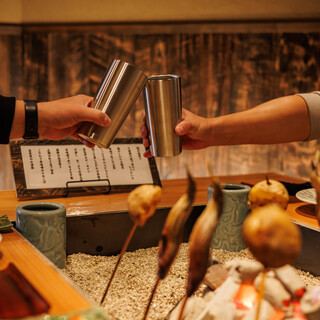 自慢の品々が存分に堪能できる飲み放題付きのコース