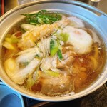 かわたうどん - 鶏鍋焼きうどん