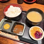 串かつDan家R - ご飯・味噌汁