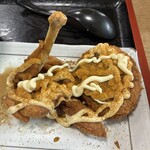 小谷食堂 - マヨ・カレパウ・ソースかけ後
