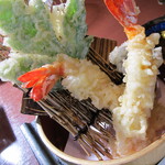メヒコ - 「海老と秋野菜の天ぷら」です
