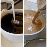 ハーブス - オーガニックブレンドコーヒー700円、ロイヤルミルクティー980円✨️ミルクは温かいとなお嬉しい！ロイヤルミルクティーはたっぷりカップ2杯分はあり、あつあつ濃いめでケーキに最高です♪