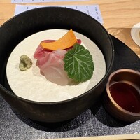 個室和食 東山 東京駅前店 - お造り:鮪と鯛