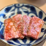 焼肉大衆酒場 真肉焼屋 天神橋四丁目店 - 和牛A5裏ハラミ　タレ