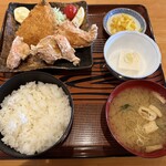 友喜 - アジフライ＆唐揚げ定食1300円