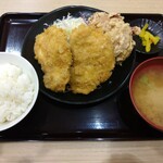 謹製鶏かつ食べりん亭 - 鶏かつ＆からあげ定食（全景）