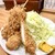 とんかつ いちよし - 料理写真:ミックスフライ定食  キャベツ千切りは山盛りで食べ切るのに難儀しましたよ(〃'▽'〃)♪