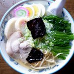 味の清ちゃん - 昔し塩ラーメン上からアップ