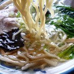 味の清ちゃん - 昔し塩ラーメンの麺